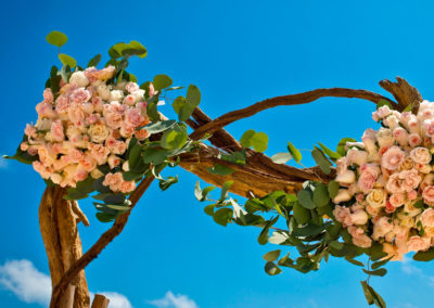 jamaica destination wedding floral altar