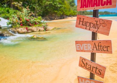 jamaica destination wedding signage